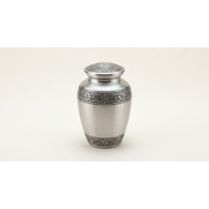 Urne funéraire artisanale en aluminium pour cendres humaines adultes, grande urne commémorative violette marbrée avec couvercle gravé - Product Image 6