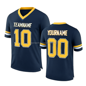 Custom OEM American Football Jersey Short Sleeve Quick Dry Anti-Bacterial Polyester Sublimated Fabric Unisex Options - Product Image 6