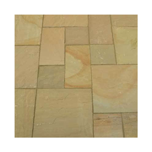 Blocs de pierre de grès beige Dholpur, découpe sur mesure moderne pour l'aménagement paysager des villas, pierre naturelle durable - Product Image 3