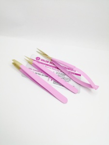 Prix de gros, pince à épiler sourcils personnalisable en couleur, logo sur mesure, pince à épiler sourcils biseautée et pointue avec ciseaux à ressort pour cils/sourcils - Product Image 3