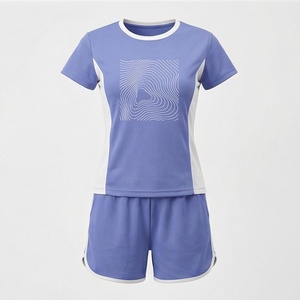 2 Piece High Quality Formal Solid Above Knee Home Wear Suit Short Sleeve T Shirt and Shorts <b>Twin</b> <b>Set</b> for Women - Product Image 1
