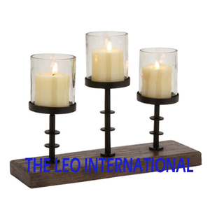 Porte-bougies élégants et polyvalents en fil d'or pour illuminer les chambres, les salons ou les salles à manger avec une lumière chaleureuse de bougies - Product Image 2