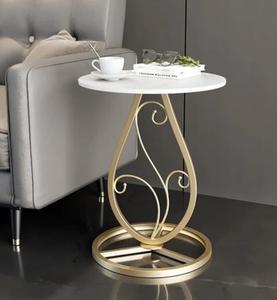 Modern <b>Marble</b> <b>Top</b> Console <b>Table</b> With Gold Metal Pedestal Base Living Room Furniture Stable Design - Product Image 1