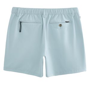 Pantalones Cortos Deportivos para Hombre, Color Sólido, Secado Rápido, Transpirables, con Logotipo Frontal, Cintura Media, Cordón Ajustable, Azul Claro - Product Image 2