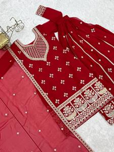 ชุดเสื้อผ้าท็อปผ้าฟ็อกซ์จอร์เจตต์แท้แบบใหม่ พร้อมผ้าคลุมไหล่ ชุดชาราร่าพร้อมสวมใส่ - Product Image 6