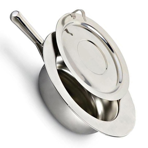 Tapa de Acero Inoxidable Premium para Cuenco de Cama Manual, Duradera y Reutilizable, Equipo Médico de Higiene para Pacientes Hospitalarios, DERMSI INSTRUMENTS - Product Image 3