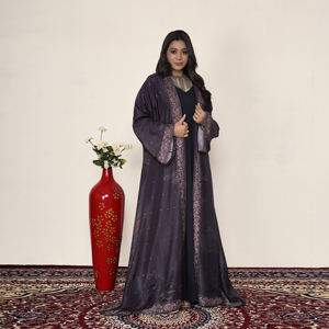 Elegant Muslin Poly Solid Breathable Ramadan ODM Abaya Shrug Women Luxury Arabic Open Front <b>Cardigan</b> Wide Sleeves Modest Islamic - Product Image 2