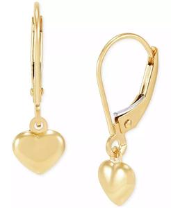 Piccoli orecchini a goccia a cuore in oro giallo 14k | Macy's - Product Image 3