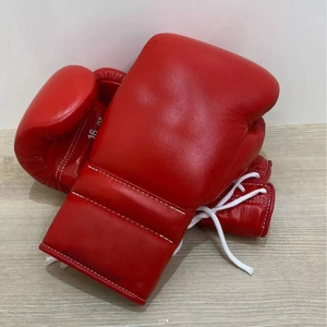 Guantes de Boxeo Profesionales de Cuero de Alta Calidad con Cordones y Velcro, Impresión Personalizada, Guantes de Boxeo Ligeros para Adultos - Product Image 6