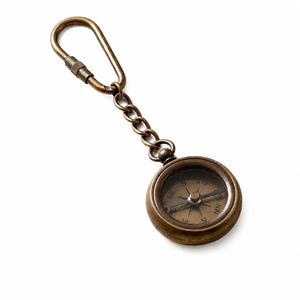 Brass Antique Nautical <b>Vintage</b> Compass Keychain | Retro Maritime <b>Key</b> Ring | Decorative Compass <b>Key</b> Holder for Car Bike Home - Product Image 4