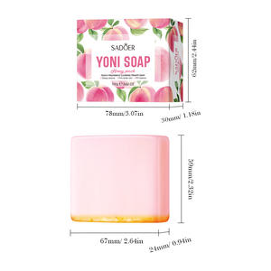 Jabón Íntimo Orgánico Yoni <span class=keywords><strong>de</strong></span> Marca Privada para Venta al por Mayor, Jabón Herbal Blanqueador <span class=keywords><strong>de</strong></span> Durazno y Fresa para Blanquear la Piel del Cuerpo, 100g - Product Image 6