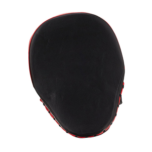Black Red Leather Training <b>Focus</b> <b>Pads</b> With Velcro Closure For Martial Arts Sparring And Kickboxing Practice - Product Image 5