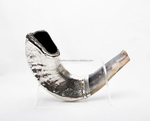 Trompette Sofarhorn Viking de luxe polie, à base d'animal, avec fonction imperméable, fabriquée en véritable corne de bœuf, embout en agate pour usage cérémonial - Product Image 2