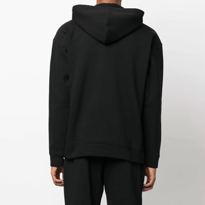 เสื้อฮู้ดดี้ผู้ชายสั่งทำจากโรงงาน ปักลายแบบดิสเทรส ผ้าคอตตอนหนา 450 กรัม ทรงโอเวอร์ไซส์ แบบครอป ซิปพิมพ์ลาย ผ้าฟลีซ สำหรับฤดูหนาว ไซส์ XS แบบพัฟ - Product Image 1