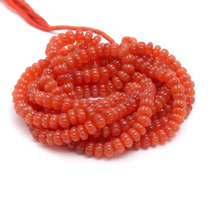 AAA + 8-9MM Natural cornalina tallada Rondelle cuentas ópalo piedra preciosa para la fabricación de joyas - Product Image 4