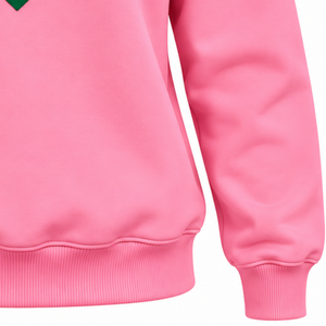 AKA <b>Pink</b> Mock Neck Pullover <b>Sweatshirt</b> for Women Long Sleeve Embroidered Greek Letter Design Comfortable Casual Streetwear Top - Product Image 4