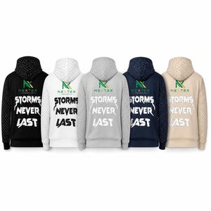 Sweat-shirt à capuche personnalisé pour homme, « Les tempêtes ne durent jamais », en polaire sublimé, streetwear, impression du logo de l'équipe, qualité professionnelle OEM - Product Image 6