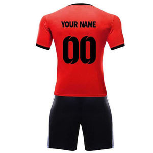 OEM Custom Soccer Uniform Set Breathable Football Jersey Shorts Custom Logo Embroidery Printing Private <b>Label</b> Supplier - Product Image 5