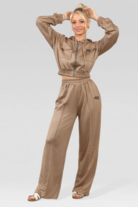 Luxury women velour tracksuit <b>zip</b> <b>up</b> <b>cropped</b> hoodie high waist wide leg pants fashion lounge co ord apparel set - Product Image 5