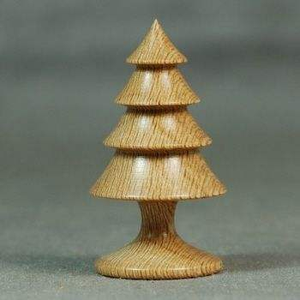 Sapin de Noël artisanal en bois massif de style vintage pour la décoration des fêtes - Taille et forme personnalisables - Product Image 1