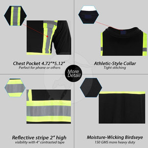 Quality <b>Long</b> <b>Sleeve</b> High Visibility Workwear Durable Material Reflective Detail Comfortable For Daily Tasks Safety Shirt - Product Image 6