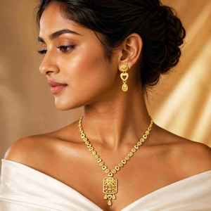 Vente en gros de parures de bijoux de mariée de style Dubaï en or rempli de 14 carats, 18 carats, 24 carats, colliers à la mode, parures de bijoux de style turc traditionnel - Product Image 2