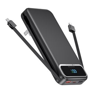 Power Bank Portatile da 12000mAh con Ricarica Rapida 22.5W, Cavi Integrati e Batteria Esterna Compatibile con Vari Dispositivi - Product Image 1