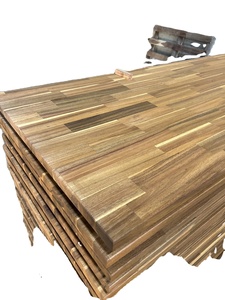 Panel de encimera de madera de acacia de diseño contemporáneo con acabado de teca dorada con aceite de cera para uso en la cocina - Product Image 6