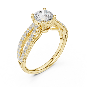 Anillo Solitario de Oro Sólido de 14K con Diamante Cultivado en Laboratorio de 1 Quilate, Corte Brillante Redondo, para Uso Diario, Bodas y Estilo Moderno - Product Image 2