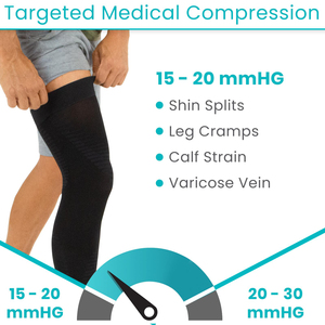 Moisture Wicking Leg Sleeves For Tennis Badminton Outdoor Court Sports High Elasticity <b>Compression</b> Support Breathable Legwear - Product Image 4