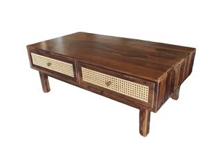 Table basse en bois massif de style scandinave du milieu du siècle avec rangement, écologique, durable, meubles en bois de luxe faits à la main - Product Image 4