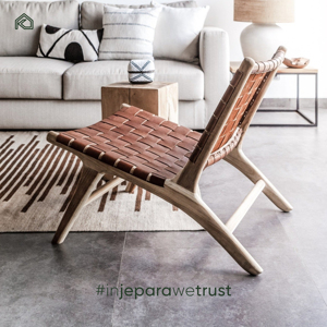 Modern Leisure <b>Lounge</b> Chair Solid Teak Wood Frame Genuine Leather Eco-Friendly Easy Reclining for Living Room Hotel Furniture - Product Image 2