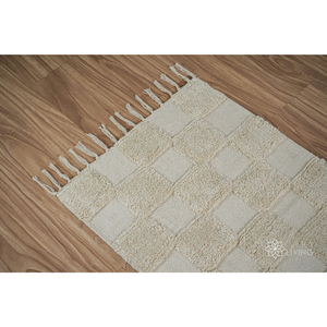 Tapis en coton tufté 100% coton |   Tapis d'appoint géométrique moderne tissé à la main RTS, taille personnalisée, faible MOQ - Product Image 4