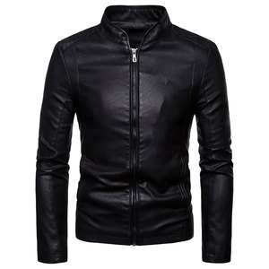 Black <b>Winter</b> <b>Leather</b> <b>Jacket</b> For Men Stylish All Sizes With Customized Logo And Privet Label <b>Leather</b> <b>Jacket</b> With Zipper - Product Image 1