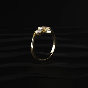 Nouvelle bague en diamant de laboratoire rond et en forme de poire, design élégant, pour toutes les occasions, couleur D-E, clarté VVS-VS, certifiée IGI. - Product Image 5