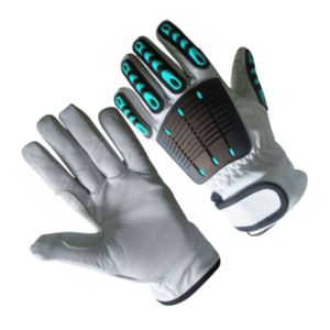 Gants de sécurité industriels en cuir de chèvre pleine fleur, robustes et durables, pour mécaniciens et travaux de construction, vente en gros à prix abordable - Product Image 3
