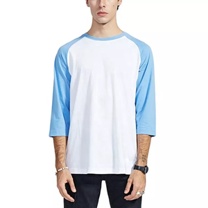 T-shirt à manches longues de haute qualité pour hommes, 100% coton, uni noir, vêtements tendance, t-shirt respirant à col rond à manches longues pour hommes - Product Image 1