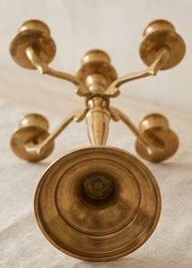 Classic Home Decorating <b>Gold</b> Shiny Polished Candle Stand Pure Aluminum Candle Stand With 5 Arms <b>Candelabra</b> For Decor - Product Image 3
