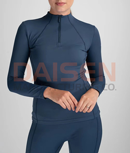 เสื้อเบสเลเยอร์แขนยาวสำหรับขี่ม้าหญิง แบบตะวันตก ระบายอากาศได้ดี เหมาะสำหรับการแข่งขัน รับผลิตแบบ OEM - Product Image 3