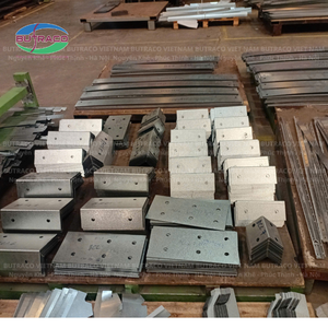 Steel column base <b>plates</b> are fabricated to order, with <b>surface</b> treatment, hot-dip galvanizing, powder coating - Product Image 3