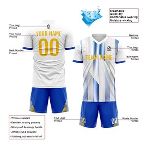 Conjuntos de Uniformes de Fútbol, Ropa Deportiva Sublimada, Transpirable, 100% Poliéster, Camisetas de Fútbol Personalizadas para Hombre Adulto - Product Image 4