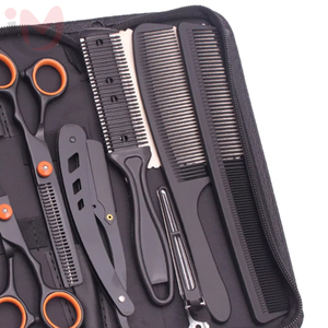 Hair Cutting Straight Beauty Scissors 6'' Stainless Barber Scissors Thinning Shears Haircut <b>Set</b> Comb <b>Razor</b> - Product Image 2