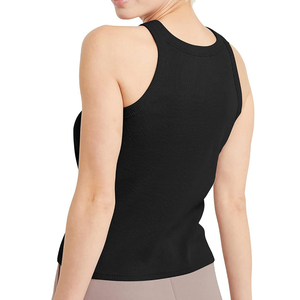 Camiseta sin mangas con logo personalizado para ropa urbana, gimnasio, entrenamiento, chaleco, camiseta sin mangas blanca para mujer. - Product Image 3