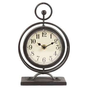 Handmade Metal Desk <b>Clock</b> For Console <b>Table</b> Styling With Artistic Detailing And Timeless Decorative Appeal - Product Image 2