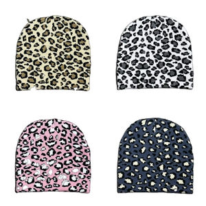 Gorros Ligeros de Acrílico para Verano, Gorro con Estampado de Leopardo para Invierno, Gorro con Estampado Animal para Marcas con Logotipo Personalizado - Product Image 1