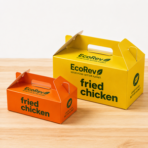 Cajas de Papel para Comida para Llevar EcoRev, Diseño Personalizado para Papas Fritas, Alitas de Pollo y Comida Rápida - Product Image 4