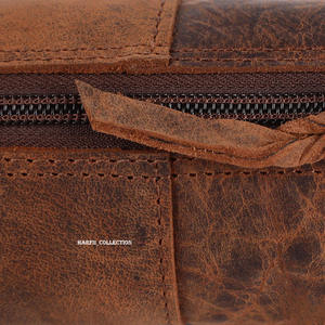 Portefeuille zippé en cuir avec plusieurs compartiments, profil fin, pour les voyages, le bureau, le rangement des pièces de monnaie, des cartes et l'utilisation quotidienne - Product Image 4