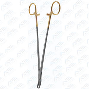 Pinces à percer les bijoux, pinces en acier inoxydable de qualité lourde, 9 pouces, porte-aiguilles Heaney, instrument médical incurvé dentelé - Product Image 5