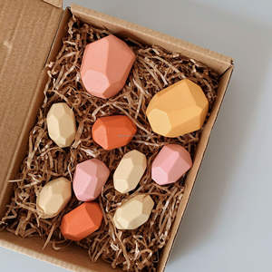 Wholesale Vintage Montessori Waldorf Educational Toy Wood Balancing Stones Tumi Ishi Rock Blocks <b>Building</b> Block Piled Stones - Product Image 5