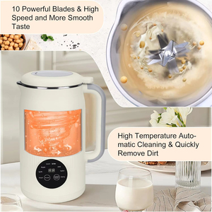 Electric Soybean Milk Machine US EU <b>Plug</b> Household Hotel Use Stainless Steel Touchpad Control 1.5L <b>C</b> - Product Image 2